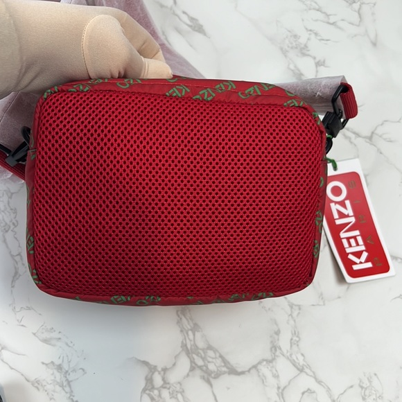KENZO Logo Print Crossbody Red - Picture 2 of 16